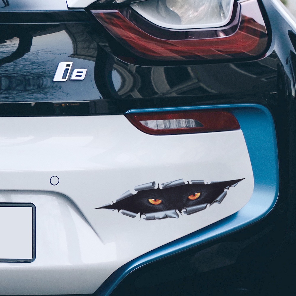 Miếng dán trang trí xe hơi tự dính hình mắt mèo độc đáo