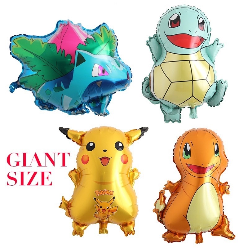 Bong Bóng Pokemon Hình Squirtle Bulbasaur Dùng Trang Trí Tiệc Sinh Nhật