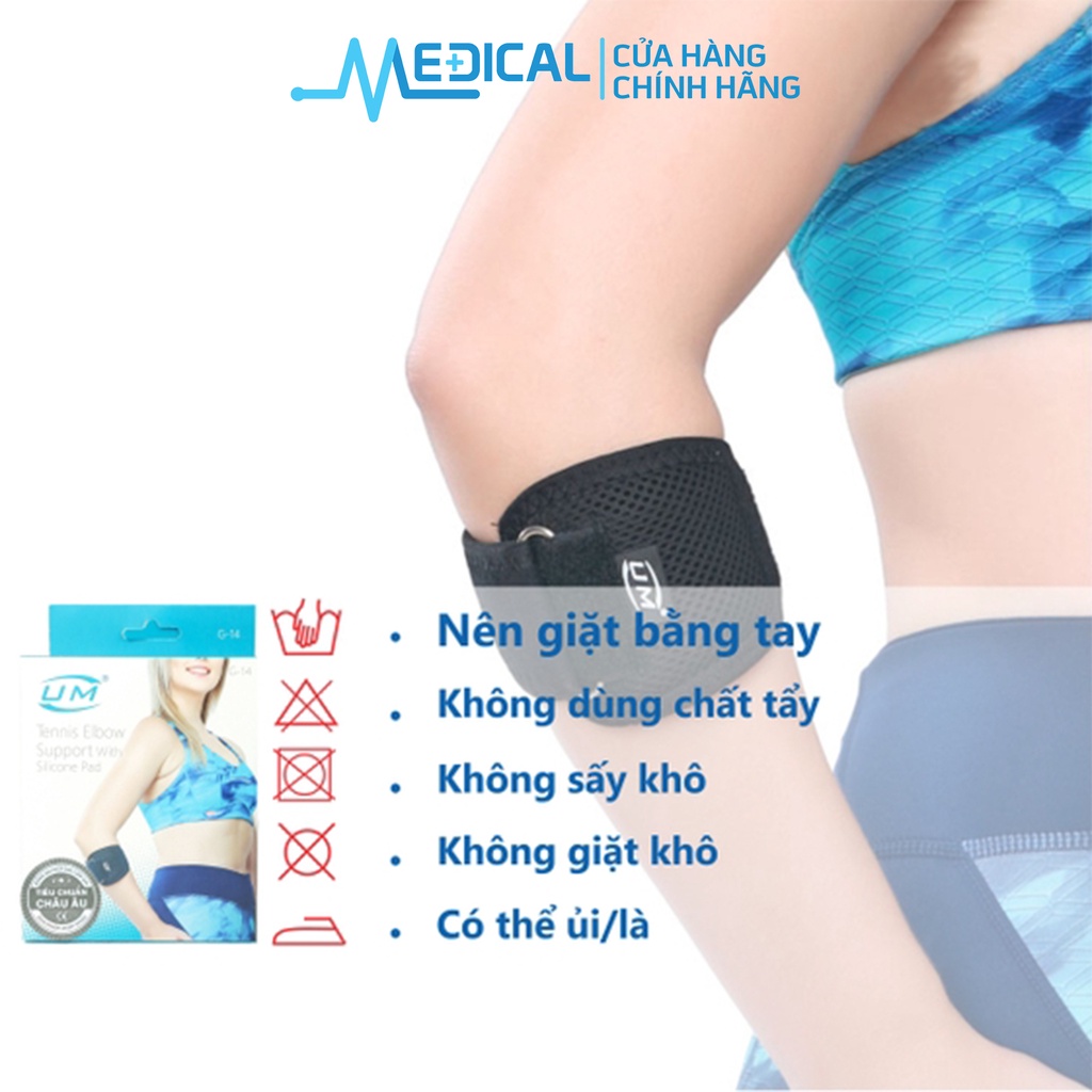 Băng khuỷu tay thể thao tennis UNITED MEDICARE G14 màu đen - MEDICAL