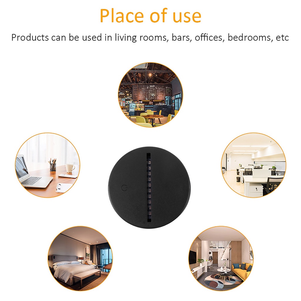 3D Led Touch Switch 7 Color Lightweight Lamp Base Night Light Base For Living Room Bedroom