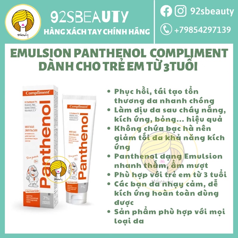 [Có bill] Gel dưỡng phục hồi da Compliment Cooling Gel 7% Panthenol (B5) Nga