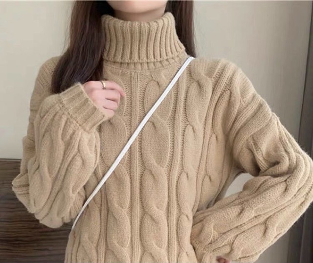 BÁN SỈ ÁO LEN THỪNG CỔ LỌ 3 MÀU