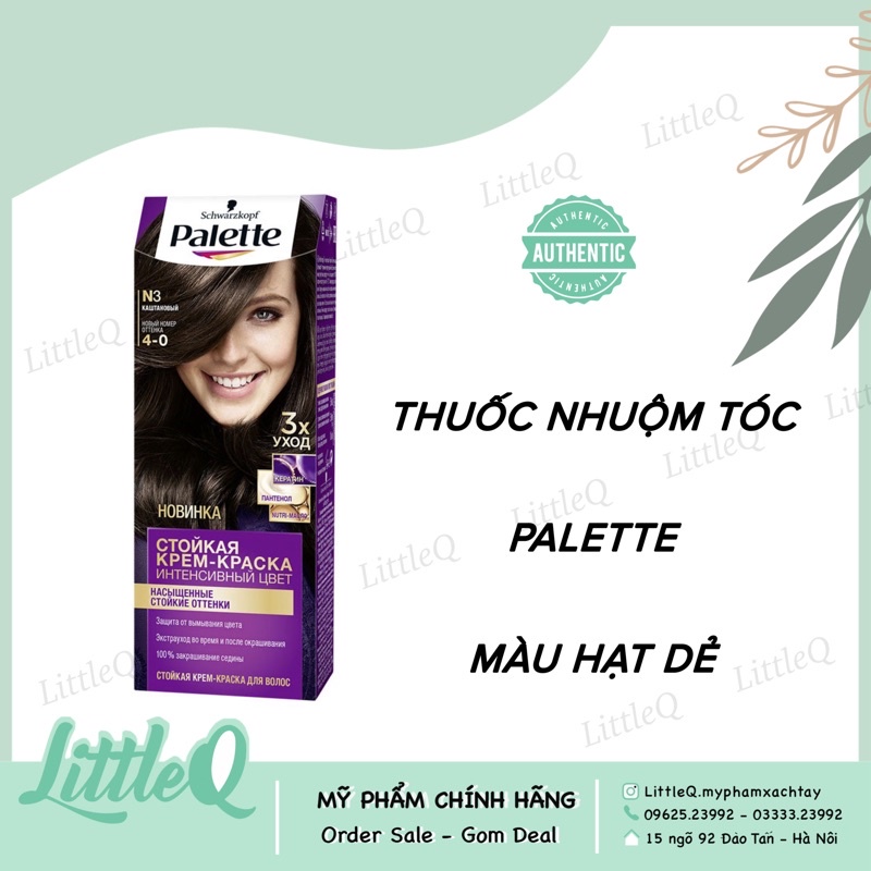 Thuốc nhuộm tóc Palette màu hạt dẻ N3