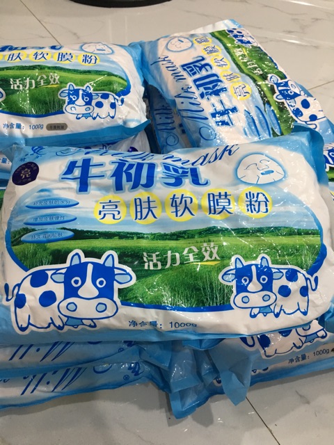 Bột đắp mặt nạ dẻo Sữa Bò Xanh bạc Hà