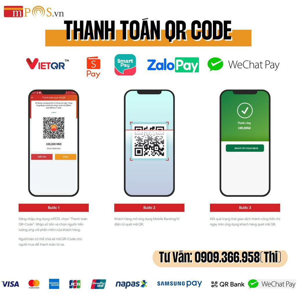 Máy Cà Thẻ/Quẹt Thẻ Mpos Hỗ Trợ Thanh Toán Mọi Loại Thẻ QR Code POS Có thanh toán MOTO SmartPos Pro