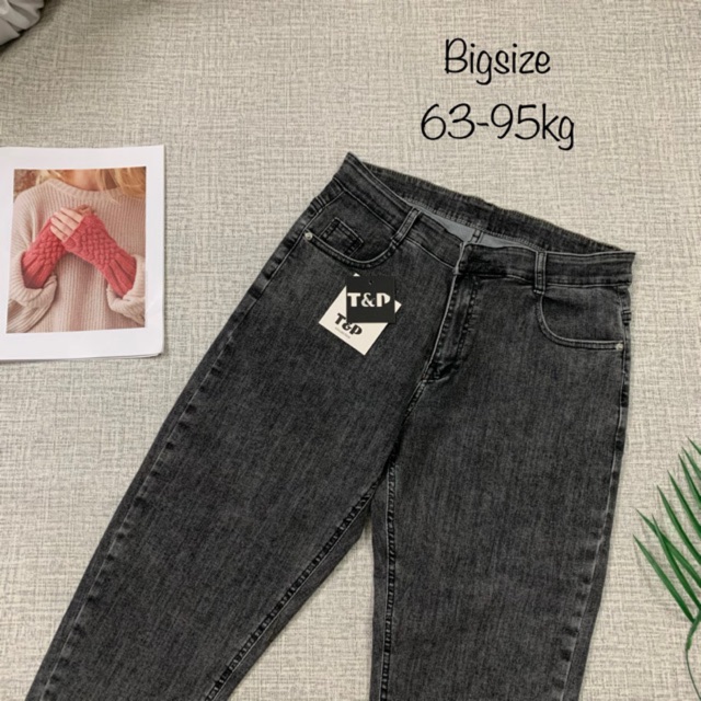 Quần baggy nữ , quần jean nữ bigsize 62-98kg vải co giãn 4 chiều