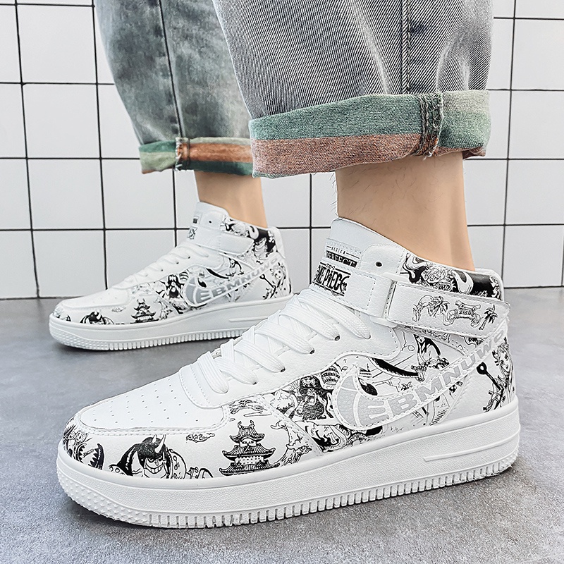 Giày Thể Thao Mềm In Hình Luffy ONE PIECE Thời Trang Chất Lượng Cao Trẻ Trung Cho Nam