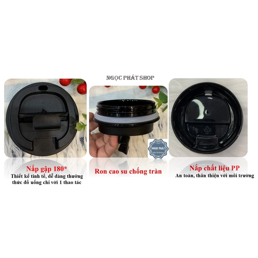 Bình giữ nhiệt, bình coffee Inox 2 lớp SUS 304 nắp bật tiện dụng 510ml