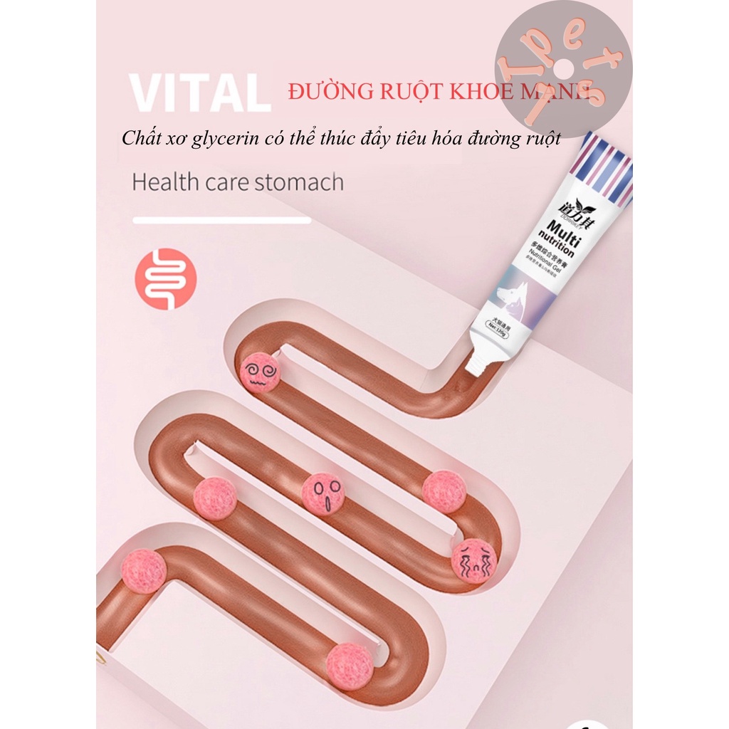 GEL DINH DƯỠNG CHO CHÓ MÈO MUTIL NUTRITION BỔ XUNG DINH DƯỠNG VÀ CANXI CHO CHÓ MÈO