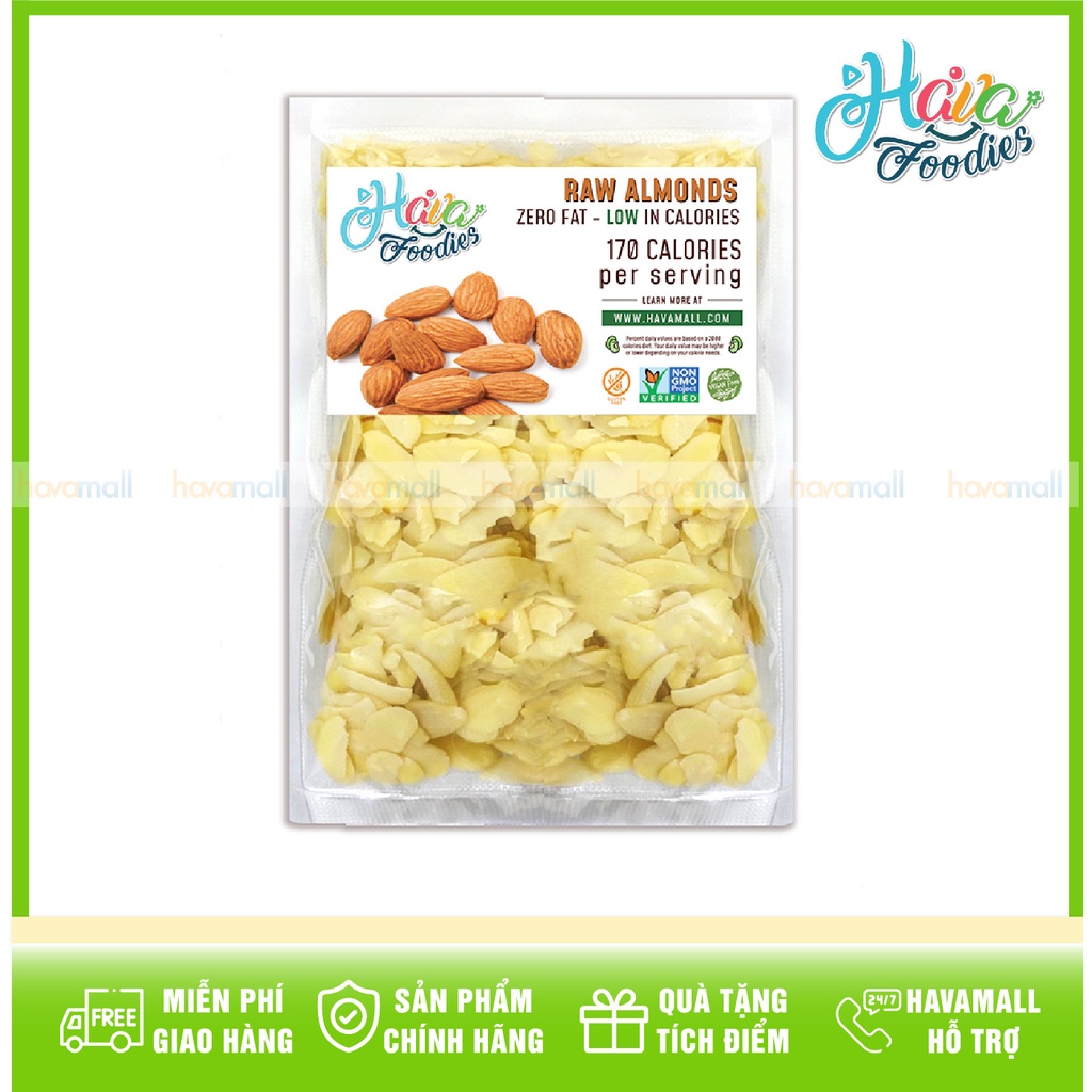 [HÀNG CHÍNH HÃNG] Hạnh Nhân Cắt Lát Havafood 100gr – Raw Sliced Almond