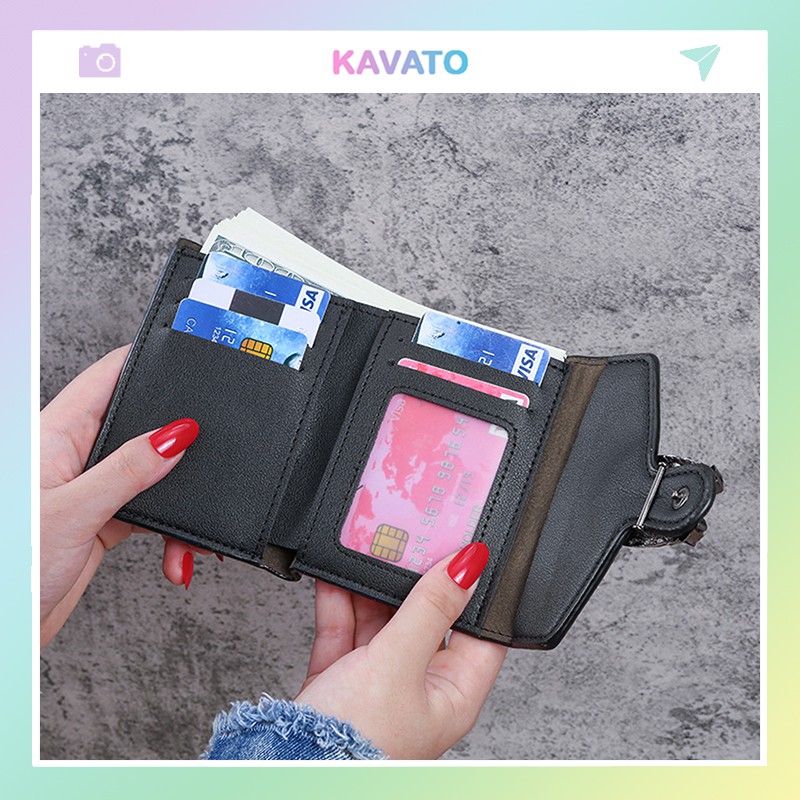 Ví nữ mini cao cấp ngắn cute dễ thương nhỏ gọn bỏ túi thời trang giá rẻ KAVATO VD200