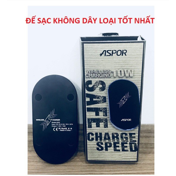 Đế sạc không dây, Đế Sạc Không Dây Chính Hãng Aspor-A522 công nghệ sạc không dây