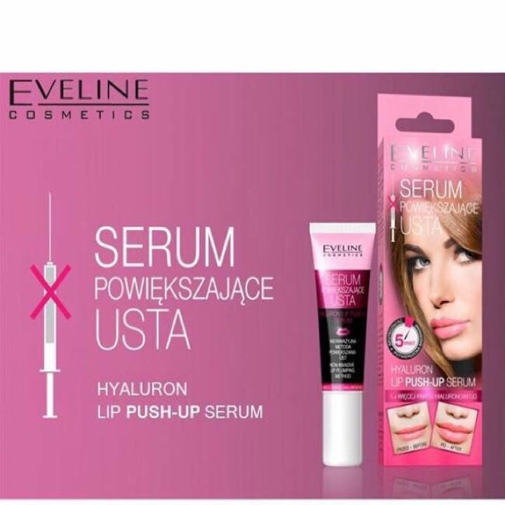 EVELINE - Serum Eveline Hyaluron Lip Push-Up giúp làm mềm và căng môi - serum dưỡng môi