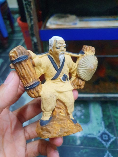 ÔNG GÁNH VÁT CỦI TRANG TRÍ HỒ CÁ NON BỘ CAO 10CM