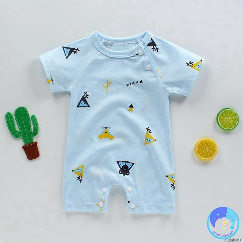 Áo Liền Quần Tã In Hình Hoạt Hình Dễ Thương Cho Bé Gái