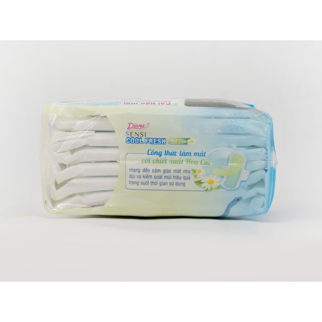 Combo 6 Gói Băng vệ sinh Diana Sensi Cool Fresh Chiếc Xuất Hoa Cúc mát dịu Siêu Mỏng Có Cánh 8 Miếng / Gói