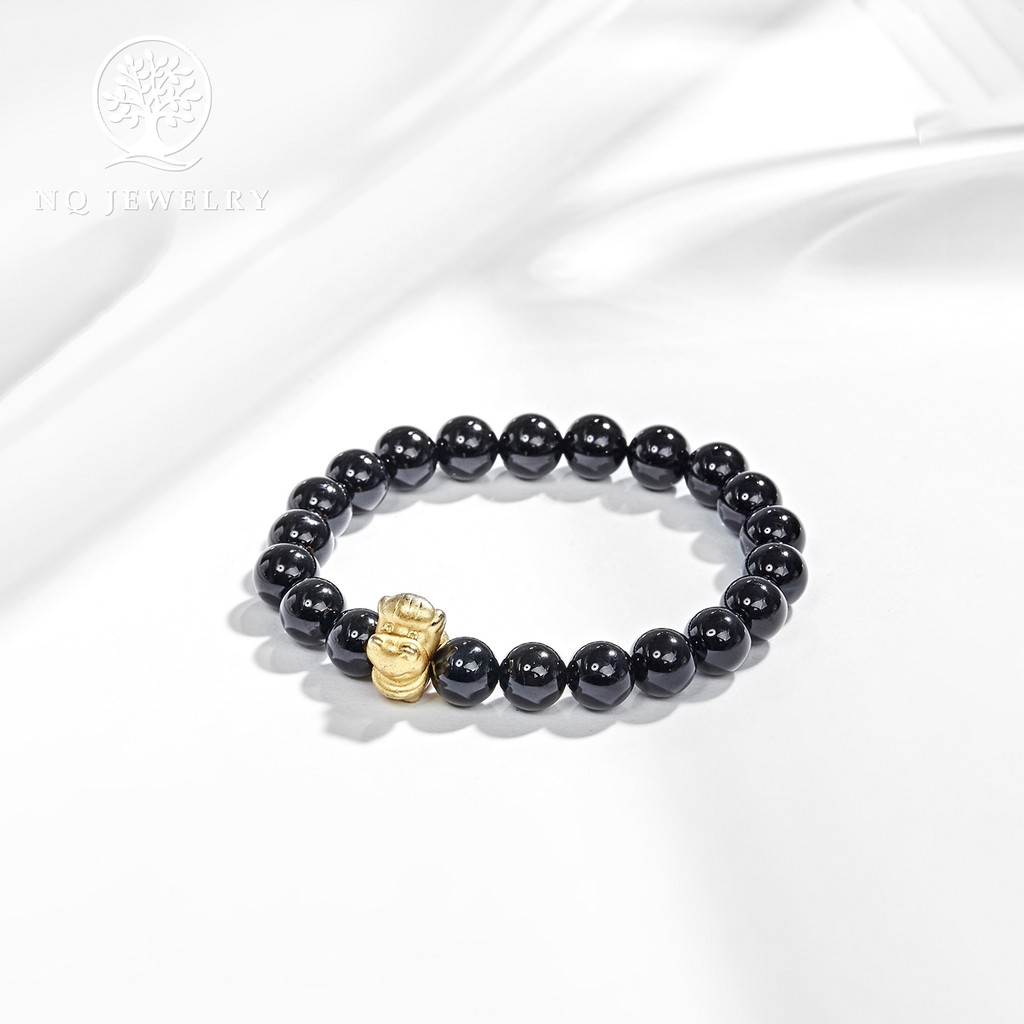 Vòng tay đen charm 12 con giáp - NQ Jewelry