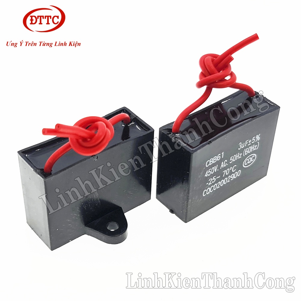 Tụ quạt CBB 1uF 1.5uF 2uF 2.5uF 3uF 4uF 5uF 6uF 10uF 450VAC