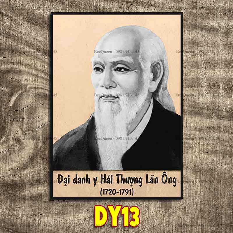 Tranh Đơn Sắc Phục Chế Danh Y Hải Thượng Lãn Ông - Lê Hữu Trác | YD12