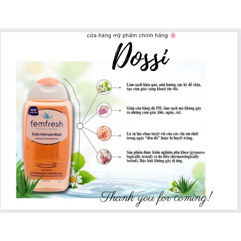 Dung dịch vệ sinh phụ nữ femfresh daily intimate wash everyday care