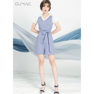 Jumpsuit ngắn cổ V Gumac MS04926_XANH