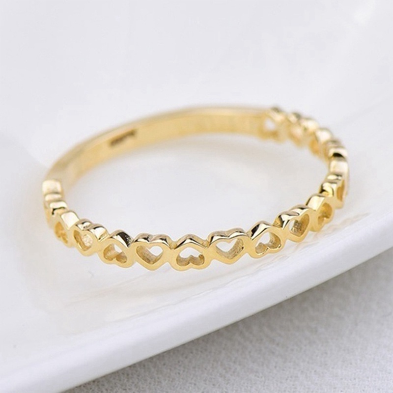Nhẫn Mạ Vàng 14k Hình Trái Tim Dễ Thương