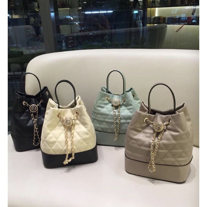 ▩Balo LYN Car Line Check Bucket Crossbody Bag
