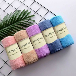 Set 10 khăn mặt hàn quốc-siêu mềm mịn, siêu thấm hút-nhiều màu sắc trộn màu ngẫu nhiên