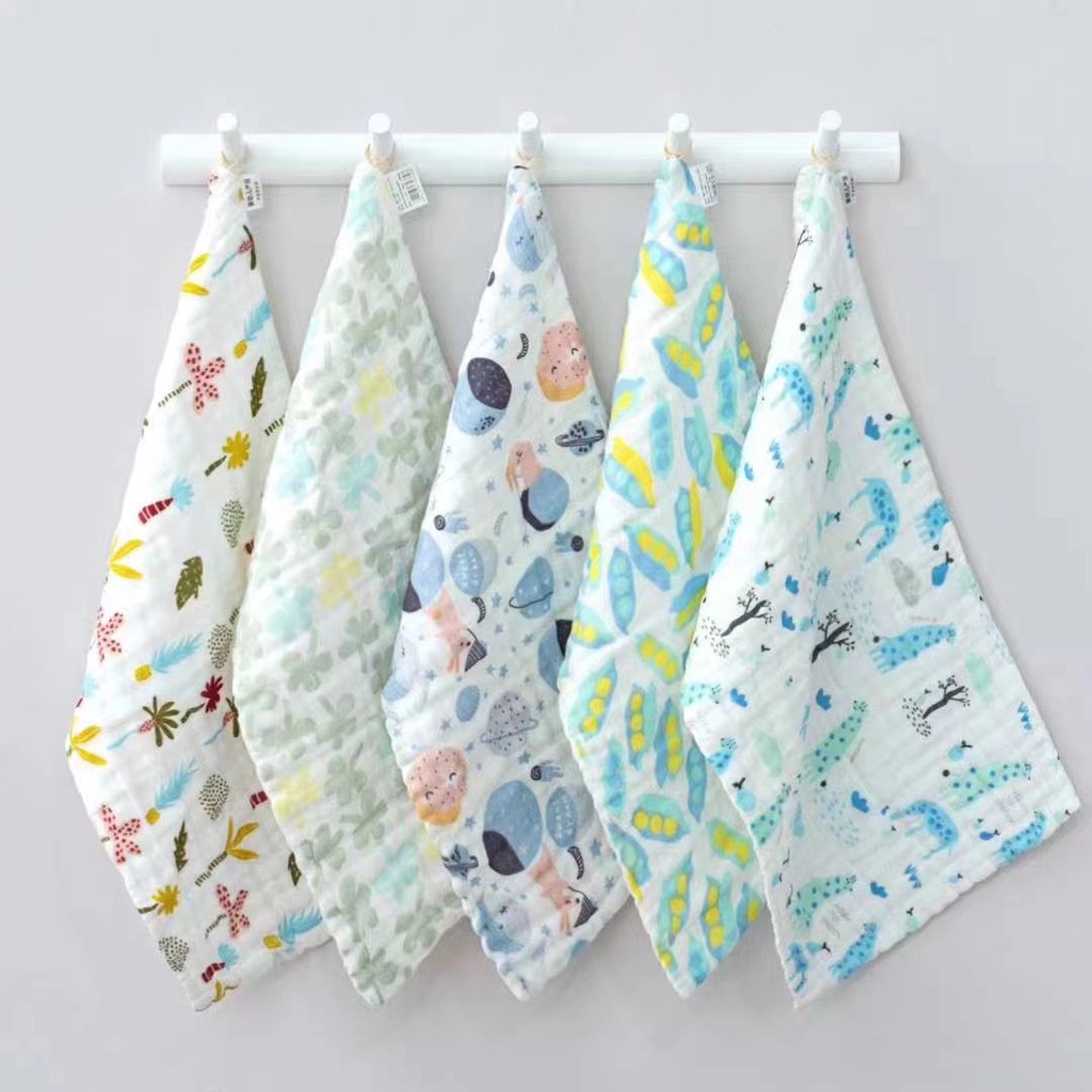 Khăn mặt sợi tre 6 lớp mềm mịn , 25* 50 cm , hình chọn ngẫu nhiên