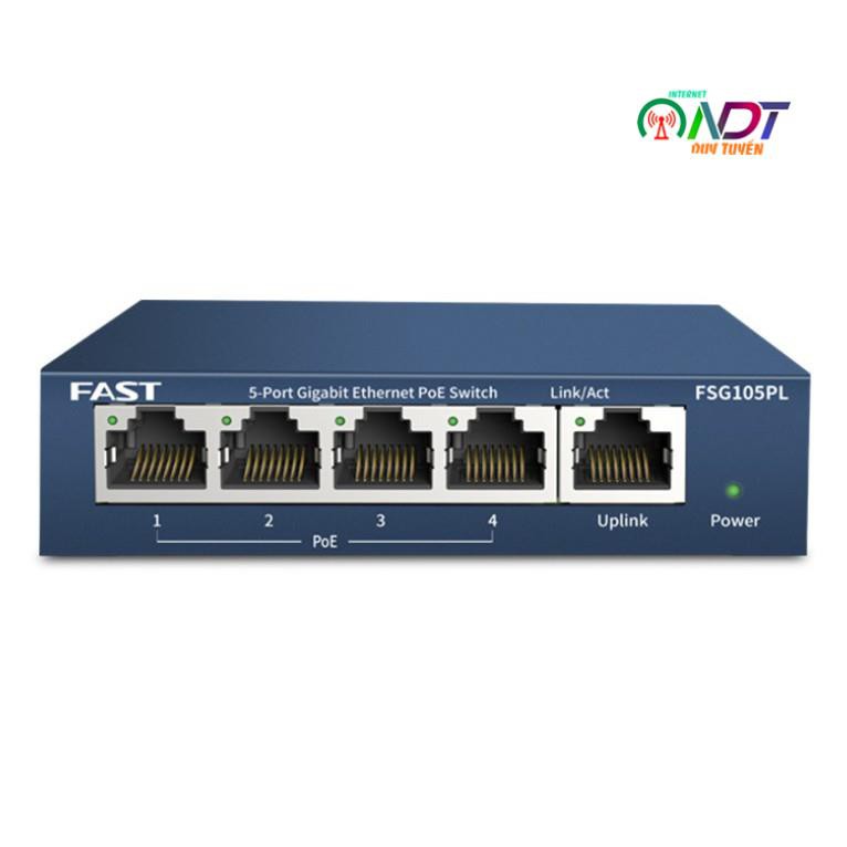 🇻🇳 Switch POE 65W af/at Fast FSG105PL / Mercury SG105PL Gigabit , CẤP NGUỒN POE Wifi , Camera