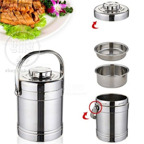 Cặp lồng inox 3 ngăn ( 1,3 lít và 2 lít)