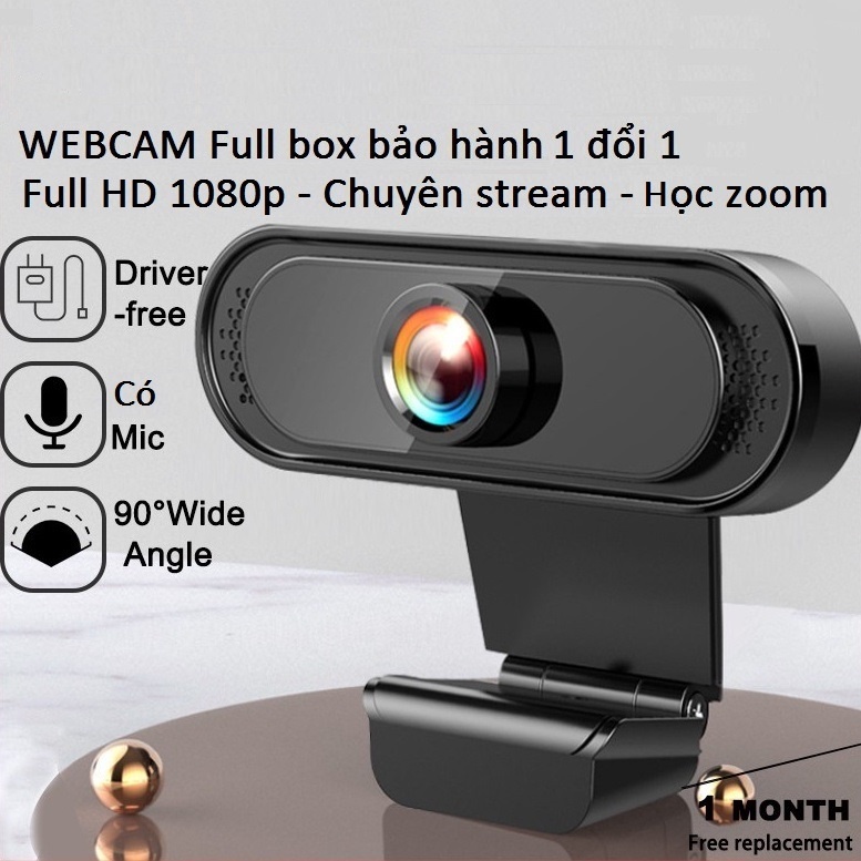 Webcam máy tính FullHD 1080p rõ nét - Webcam  có Mic dùng cho laptop, máy tính, pc, TV,- Rõ nét - Rõ nét - Chân Thực | BigBuy360 - bigbuy360.vn