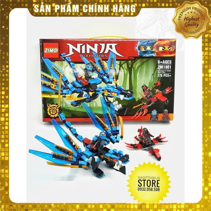 Lego Zimo Lắp Ráp Robot Ninja Rồng  _ 276 Mảnh