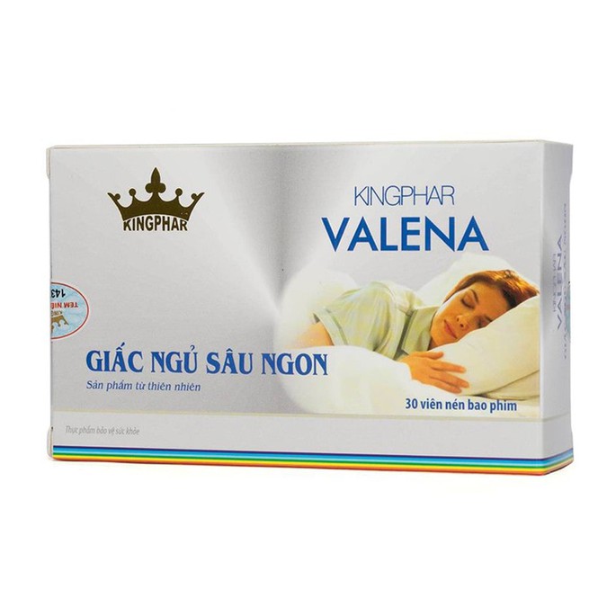 Thảo Dược An Thần Ngủ Ngon VALENA Kingphar - Hộp 30 Viên - Giúp an thần, gây ngủ, tạo giấc ngủ đến nhanh, tự nhiên