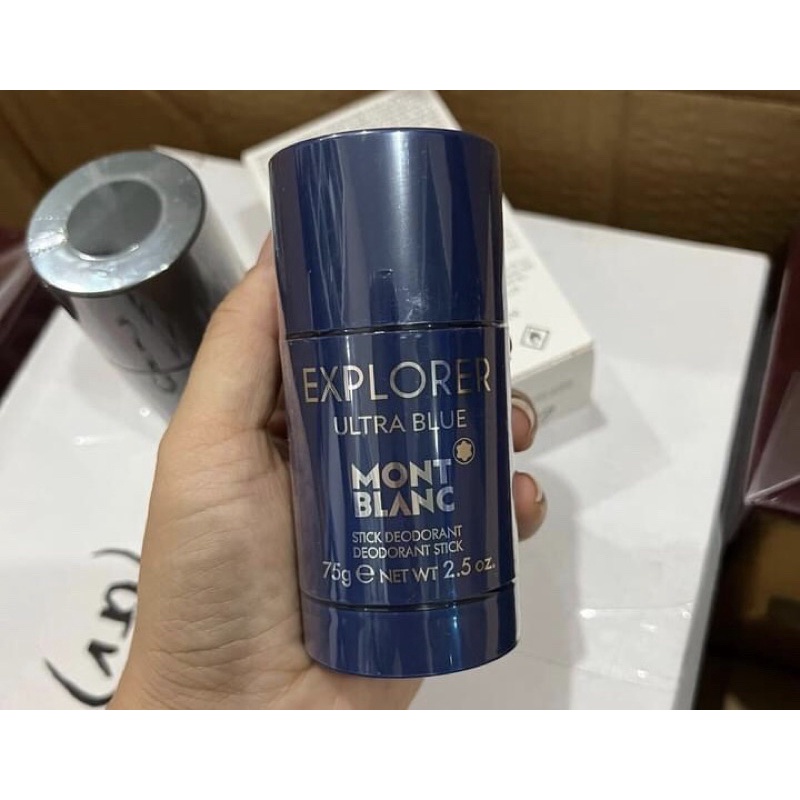 Lăn khử mùi hương nước hoa Mont Blanc Explorer Ultra Blue 75g