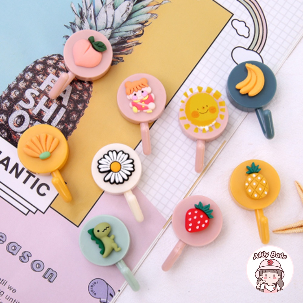 Giá Đỡ Cây Lau Nhà Đa Năng Dán Tường Hình Trái Cây/Động Vật Siêu Mạnh Cho Nhà Bếp/Phòng Tắm