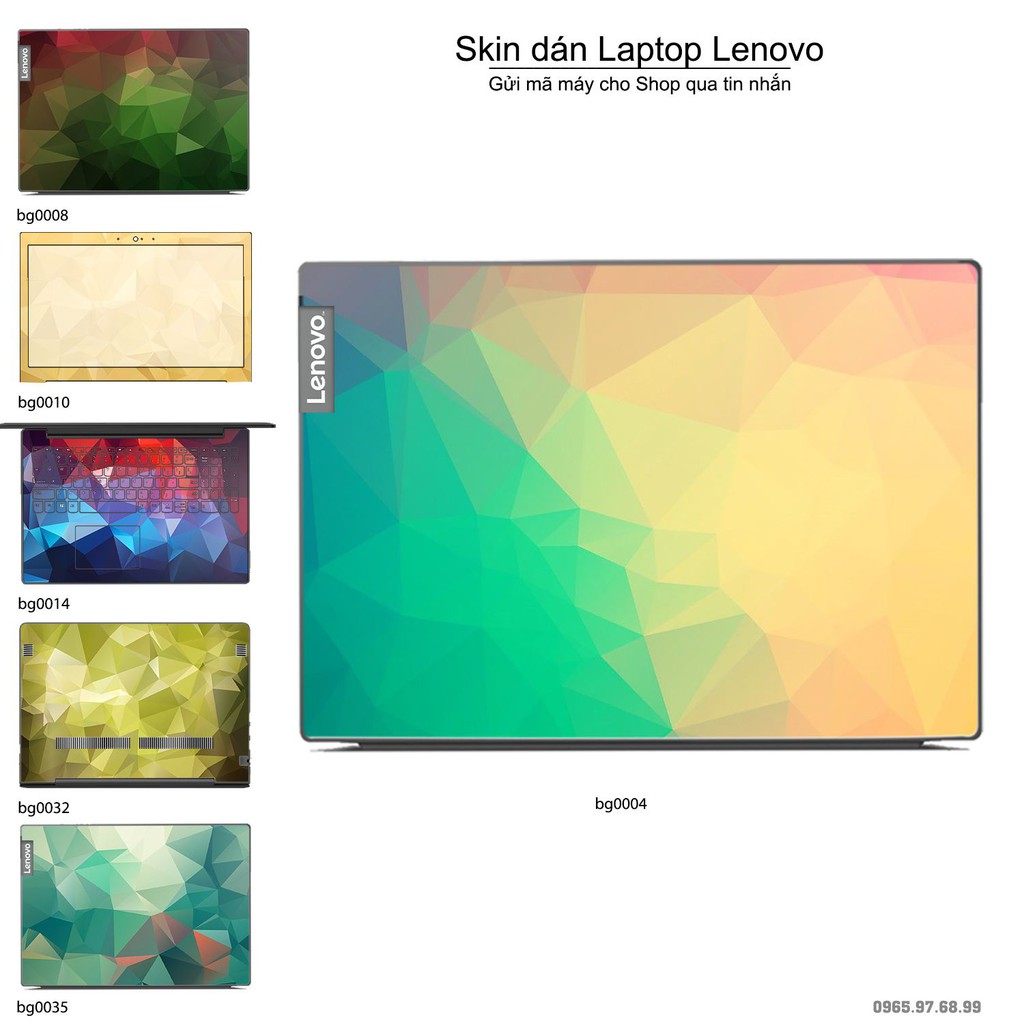 Skin dán Laptop Lenovo in hình Vân kim cương (inbox mã máy cho Shop)