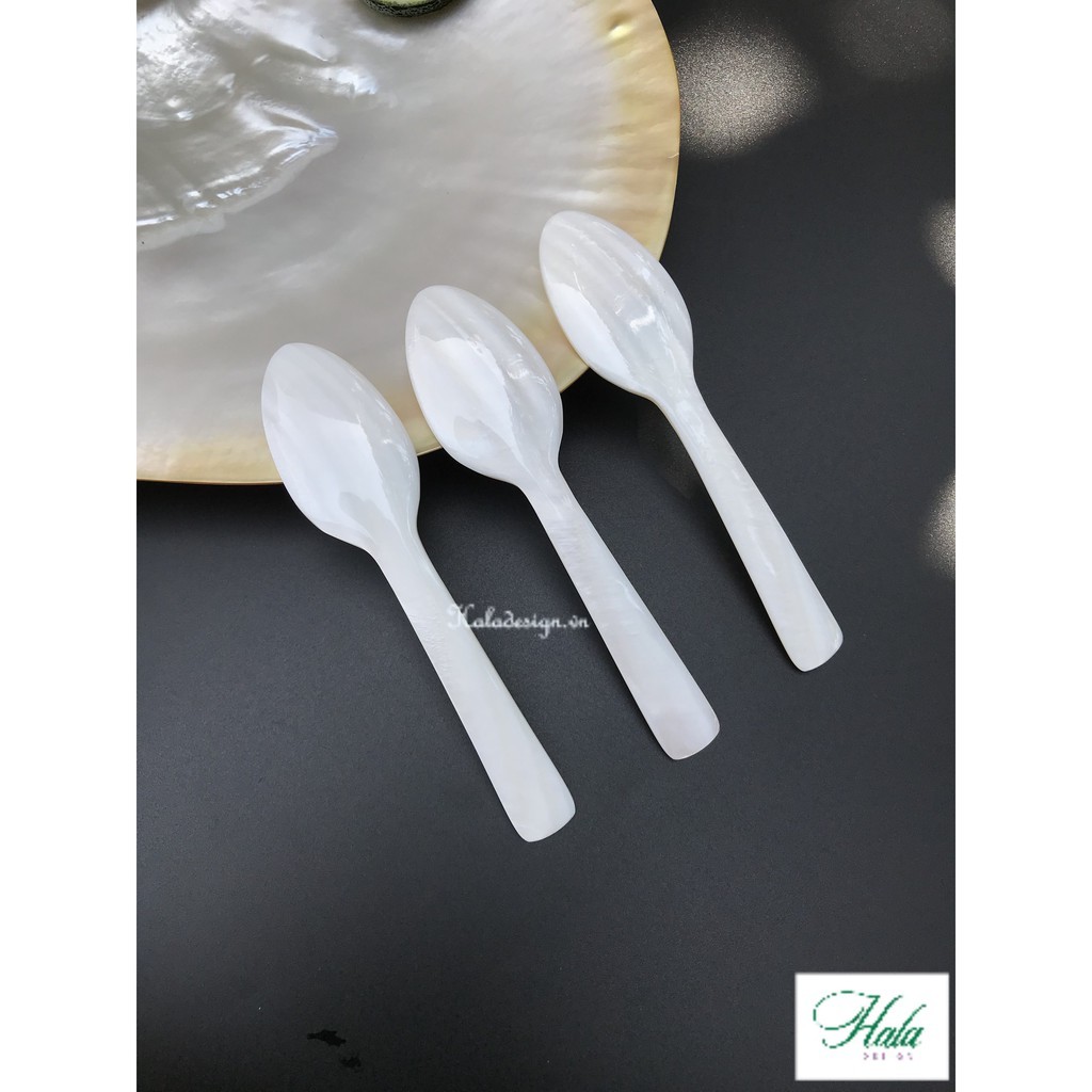 1 chiếc Thìa trai, Thìa ăn trứng cá tầm muối, Thìa ăn caviar, Thìa xà cừ, Thìa vỏ trai, Khắc tên, logo theo yêu cầu