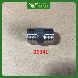 Nối ren 2 đầu ren ngoài D21 - Chất liệu Inox