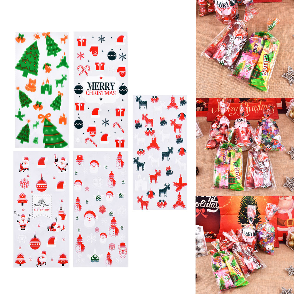 Set 50 cái/túi quà Giáng sinh có bánh cookie Kẹo ngọt trang trí xinh xắn
