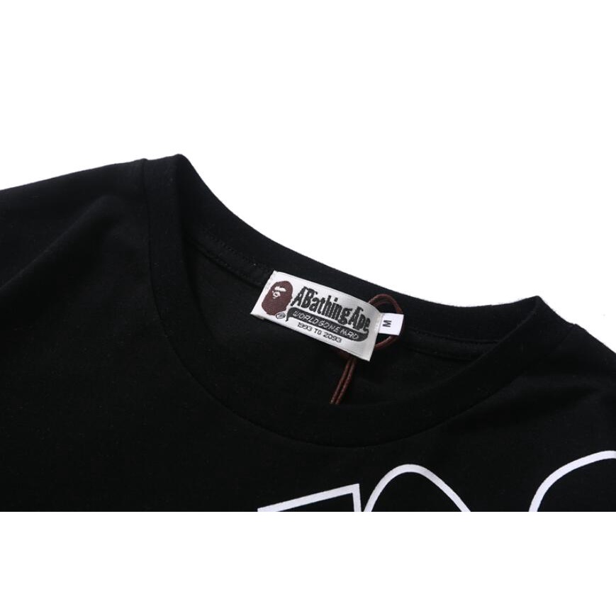 Bape Áo Thun cotton Tay Ngắn In Họa Tiết Thời Trang Cho Nam Nữ