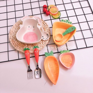 Bát sứ thỏ, cà rốt