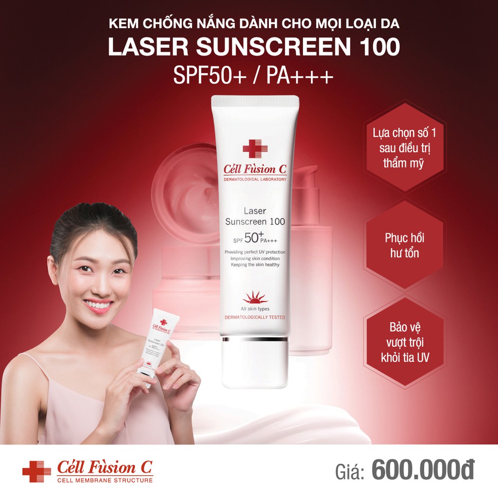 [Chính hãng] Kem chống nắng Cell Fusion C nâng tone trắng da Hàn Quốc giúp tái tạo da chống lão hóa .