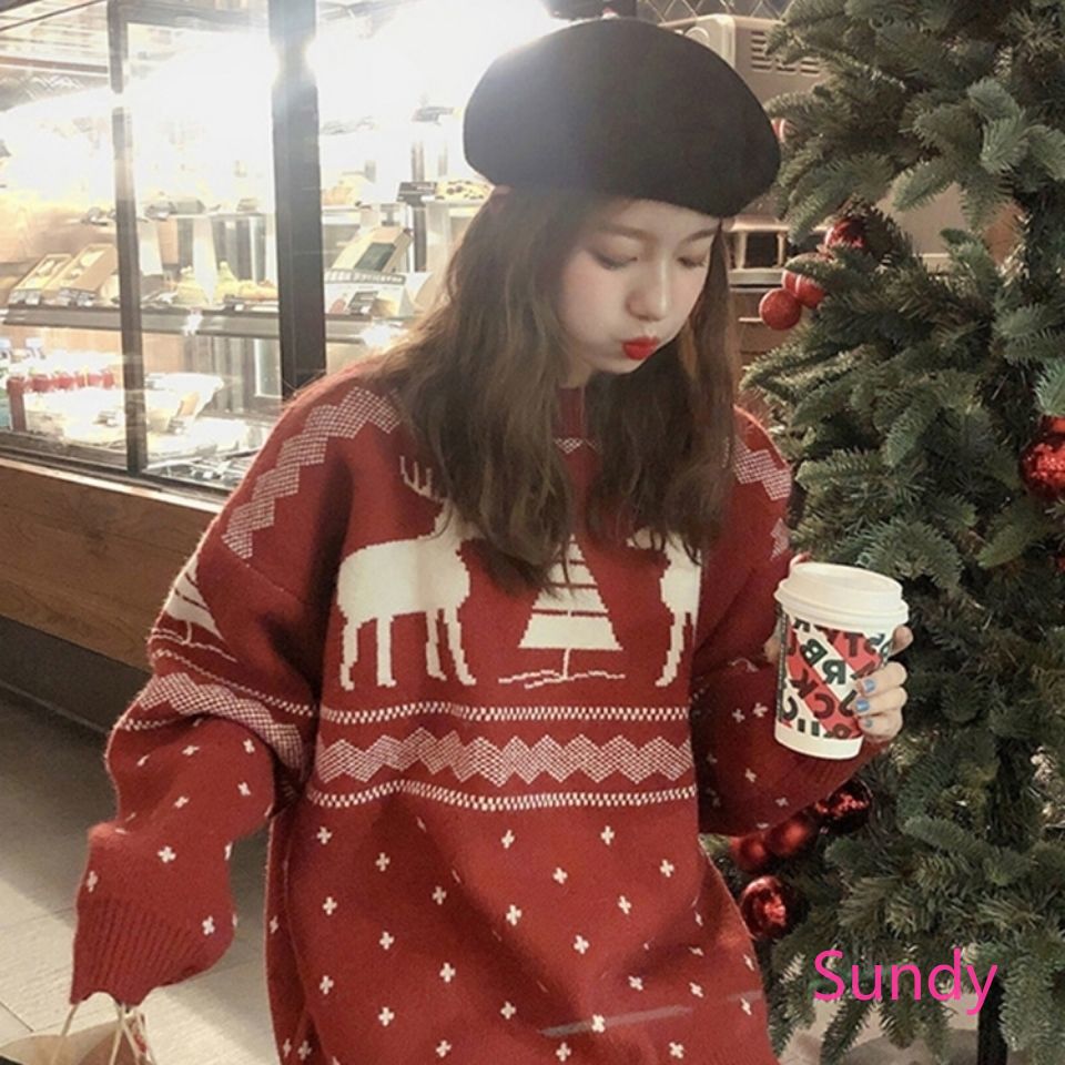 Áo Len Nữ Dài Tay Cổ Tròn Thời Trang Hàn Quốc | BigBuy360 - bigbuy360.vn