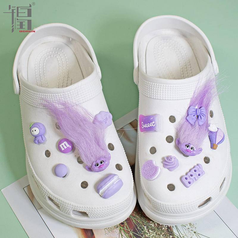 Phụ Kiện Trang Trí Xăng đan DIY Cho Bé Set Sticker shoe Sticker Shoe Decoration Cute DIY accessories JIBBITZ charm shoe buckle