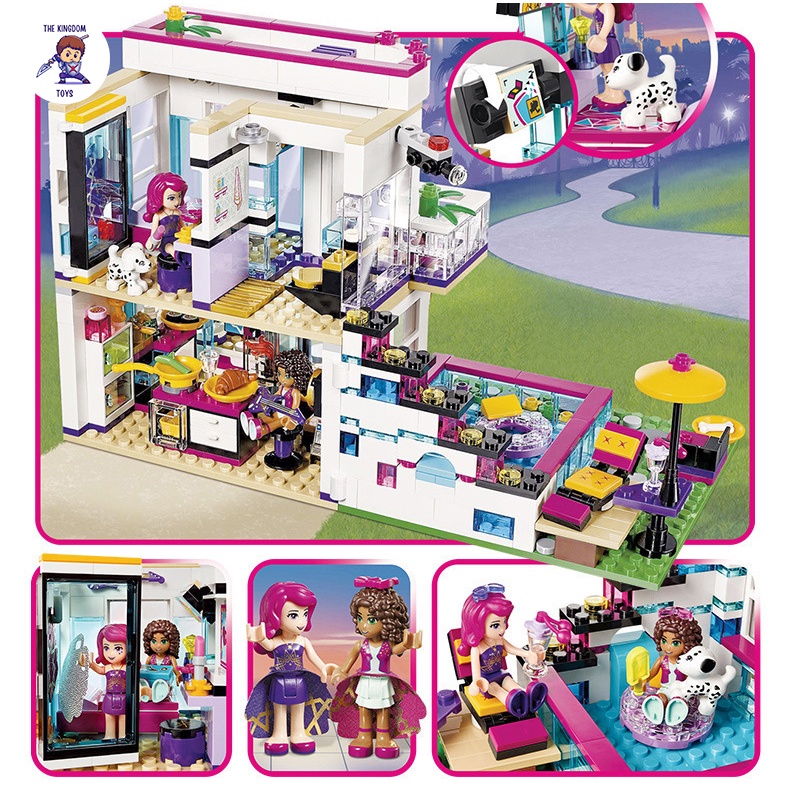 Đồ Chơi Lắp Ráp Mô Hình Ngôi Nhà Biệt Thự Ngôi Sao Livi Và Andrea Đồ Chơi Bé Gái 3008