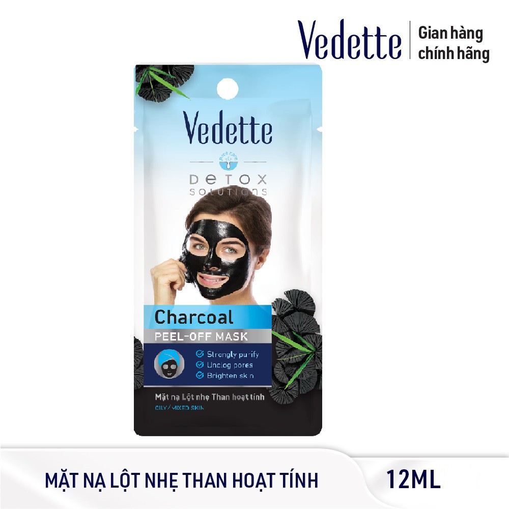 Mặt Nạ Lột Nhẹ Than Hoạt Tính 12ml Vedette