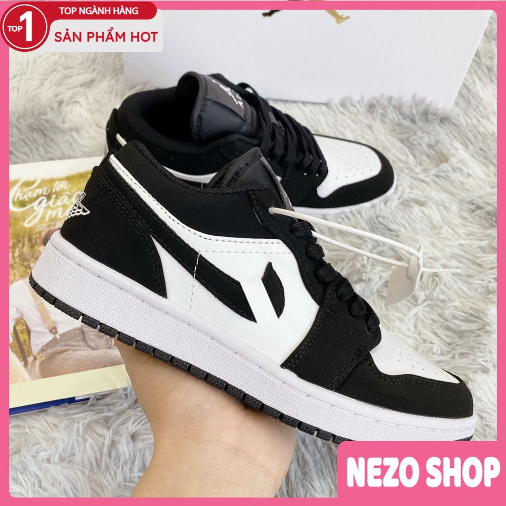 Giày Jordan Cổ Thấp Đen Trắng, Giày Jordan Panda Thấp Cổ Hàng Cao Full Box + Bill