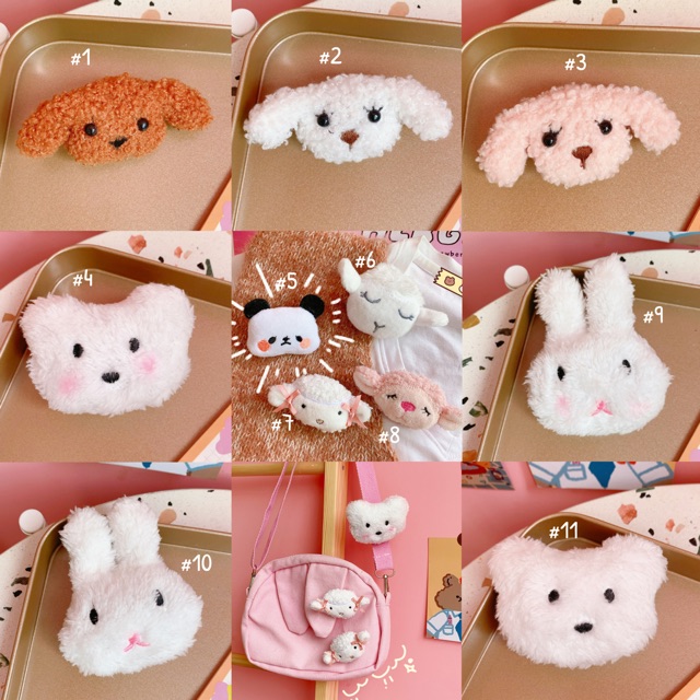 Huy hiệu hình thú bằng bông