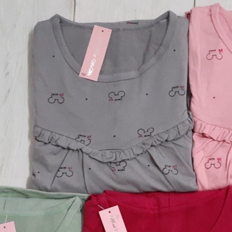 Bộ đồ bà bầu và sau sinh dài tay thu đông Cotton có kéo khoá cho con bú đẹp giá rẻ BD018